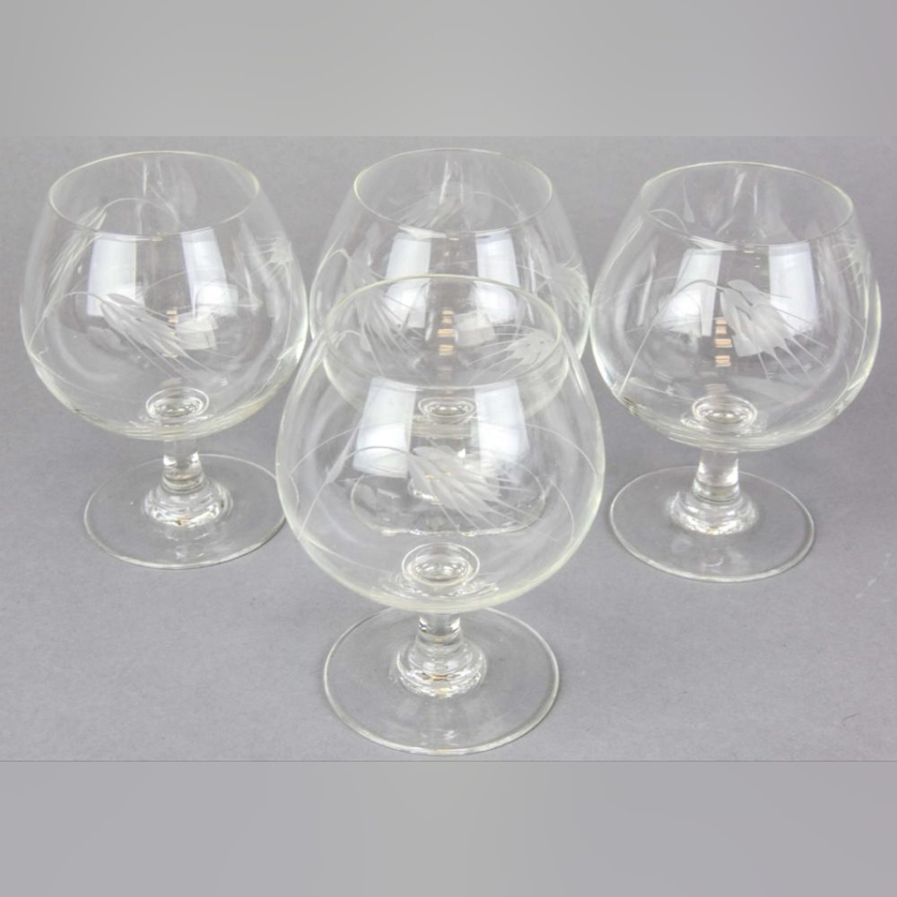 Vintage Wheat Brandy Or Whiskey Glasses